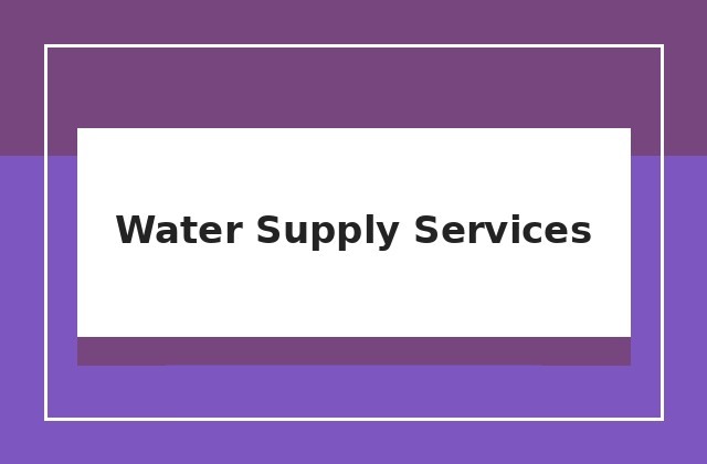 Water Supply Services
